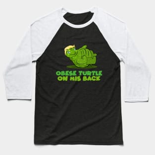 Obese Turtle on his back Baseball T-Shirt